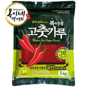 상품 이미지: 복이네먹거리 국산고춧가루 그린 보통맛 반찬용 고추가루 1kg 26년 햇고춧가루