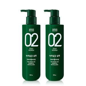 상품 이미지: 1+1 아모스 녹차실감 샴푸 리바이탈라이징(지성) 500g (무료배송)