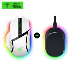 상품 이미지: 레이저코리아 바실리스크 V3 Pro 화이트 + 마우스 독 프로 무선 게이밍 마우스