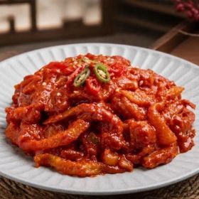 상품 이미지: 여수식 가오리무침 500g 탱글함을 살린 비법숙성 여수멸치육수의 깊고 진한맛