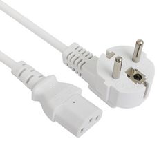 상품 이미지: 넥시 컴퓨터 모니터 프린터 3구 전원 코드 선 AC 220V 파워 케이블 화이트, 3m, 1개
