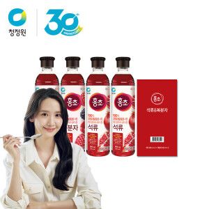 상품 이미지: 청정원 홍초 기획팩 (석류 900ML 2병 + 복분자 900ML 2병)