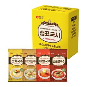 상품 이미지: (단독상품) 샘표 국수 칼국수 4종 12개 기획세트 / 잔치3+비빔3+바지락3+얼큰3