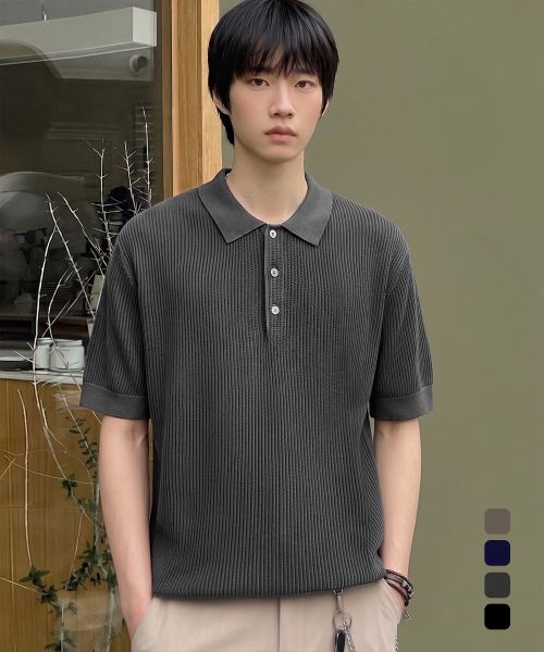 상품 이미지: [10주년기획] © 모두의 써머 울 하프 니트_하찌 4 COLOR