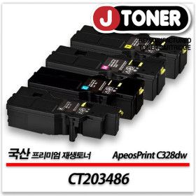 상품 이미지: 제록스 컬러 프린터 ApeosPrint C328dw 출력용 최상급 재생토너 대용량 4색세트