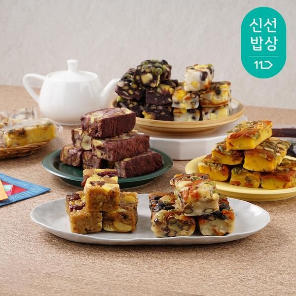 상품 이미지: 오복떡본가 영양찰떡 6종세트 (영양,흑미,호박,현미,구름,약식)아침 식사 대용 ,간식, 전통떡