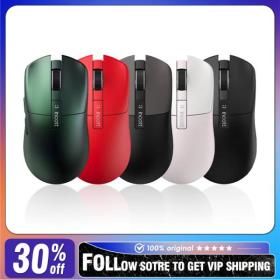 상품 이미지: Incott HPC01M Pro 무선 마우스 경량 디자인 24GHz 마이크로 모션 핫 스왑 가능 RGB 라이트 Paw3395 사무실