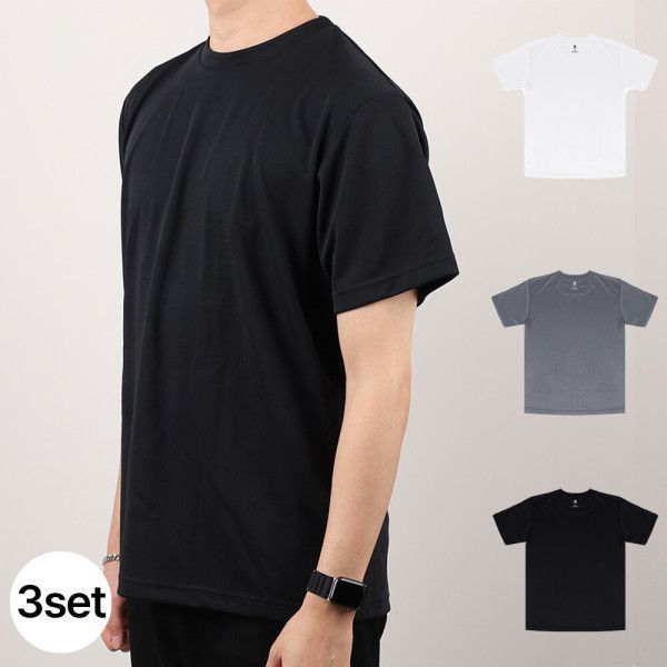 상품 이미지: (오늘 하루) 1+1+1 기능성 반팔 쿨론 티셔츠 냉감소재 무지 드라이 쿨 티셔츠
