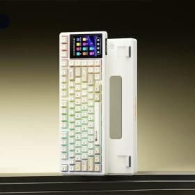 상품 이미지: 독거미 AULA L99 무선 게이밍 기계식 키보드 카라멜라떼축 8000mAh 3.98인치 터치스크린 영어지원