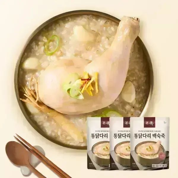 상품 이미지: [내일도착] 본죽 통닭다리 백숙죽 600g , 3봉, 보양식