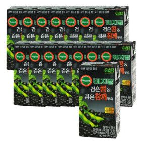 상품 이미지: 베지밀 검은콩과 검은참깨 190ml x24팩 두유 (유통기한 27년 2월 10일)