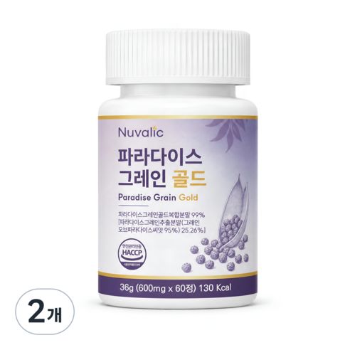 상품 이미지: 뉴밸릭 파라다이스 그레인 골드 6파라돌 농축 추출물 HACCP 인증, 2개, 60정