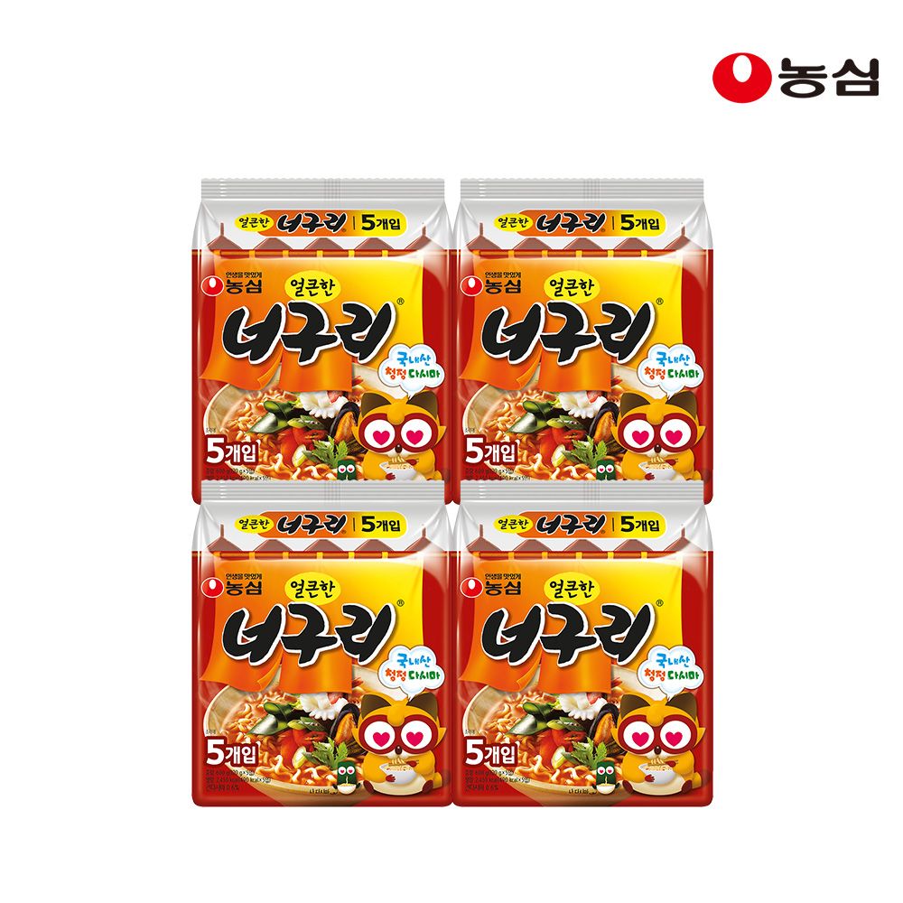 상품 이미지: 농심 너구리 얼큰, 120g, 20개