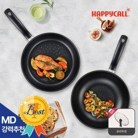 상품 이미지: 해피콜 올 뉴 컴포트 다이아몬드 IH 인덕션 후라이팬 2종 C세트(28팬+28웍) + 유리뚜껑 증정