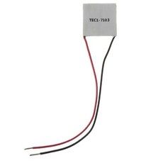 상품 이미지: 열전소자 TEC1-07103 23x23mm - 5V 저전압 구동 - 최대 8.4V 3A - 스마트폰 쿨러용 펠티어 냉각소자