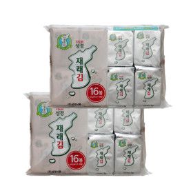 상품 이미지: 지도표 성경 재래 식탁김 도시락김 4g 16봉 2세트(총32봉)