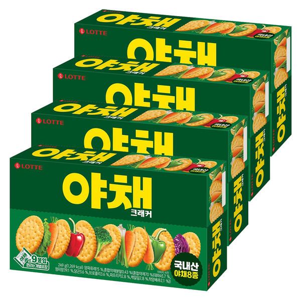 상품 이미지: 롯데웰푸드 야채크래커 벌크, 249g, 4개