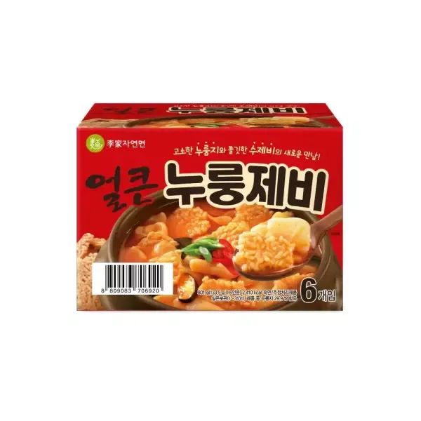 상품 이미지: 이가자연면 얼큰 누룽제비 133.5g x 6