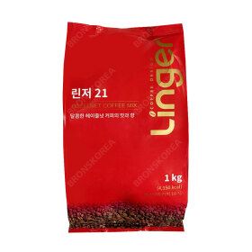상품 이미지: 블랙커피 노프림 커피믹스 린저21 헤이즐넛 1kg X 12개