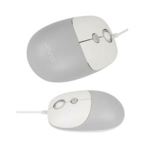 상품 이미지: 그레이 초경량 저소음 USB C A타입 유선 광 마우스 4단계 2400 DPI 게임 게이밍 사무용 노트북 데스크탑PC