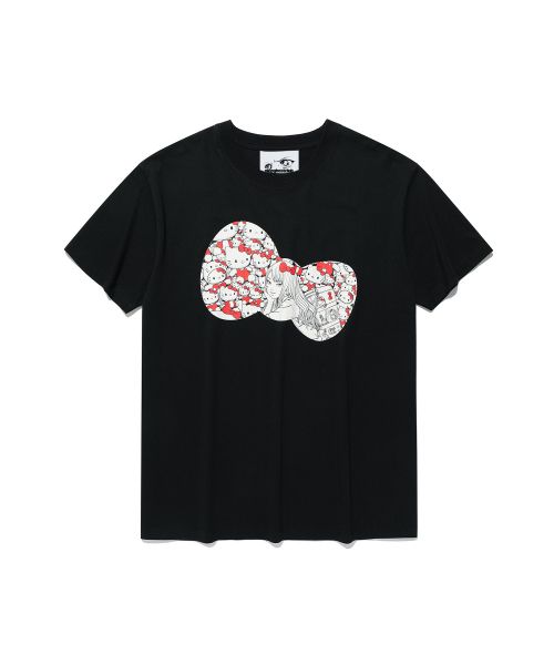 상품 이미지: JS TOMIE HELLO KITTY RIBBON TEE_BLACK(NG2GMUT541G)