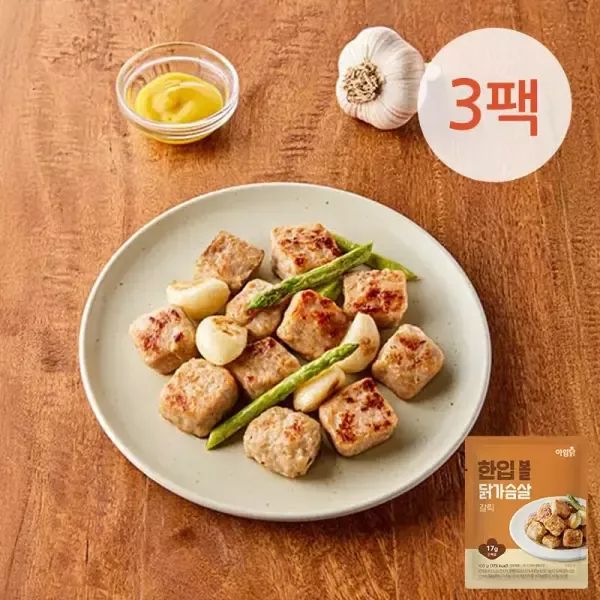상품 이미지: [아임닭] 한입 볼 닭가슴살 갈릭맛 100g 3팩