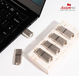 상품 이미지: 액센 U28 루카 2.0 초소형 휴대용 귀여운 초경량 USB 메모리 4기가 4GB 무료각인 USB 연결고리 증정