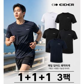 상품 이미지: (신세계마산점)DMM26296 26SS 신상 남성 1+1+1 3팩 기능성 반팔 아이스 라운드 티셔츠 // 러닝헬스일상