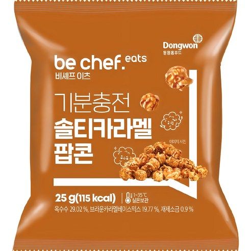 상품 이미지: 비셰프 이츠 기분충전 솔티카라멜 팝콘, 25g, 1개