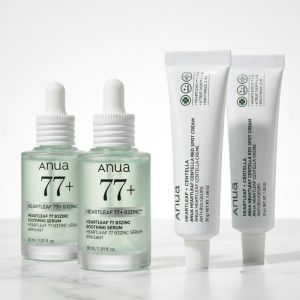 상품 이미지: 아누아 어성초 77 B3 징크 트러블 세럼 30ml x 2개 + 어성초 센텔라 레드 스팟 크림 30g x 2개