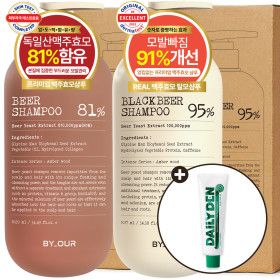 상품 이미지: 바이아우어 맥주효모 81만PPM 탈모샴푸 + 맥주효모10만PPM 탈모샴푸 1000ml + 데일리덴 불소 구취 치약 20g