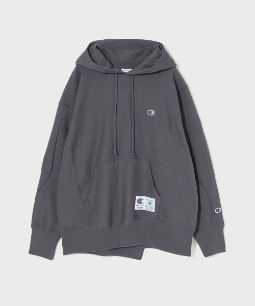 상품 이미지: (M) 후디 그레이 퍼플 UC1F4802 HOODIE GRAY PURPLE