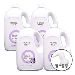 상품 이미지: 샤워메이트 스위트 바디워시 대용량 4000ml 4개+펌프