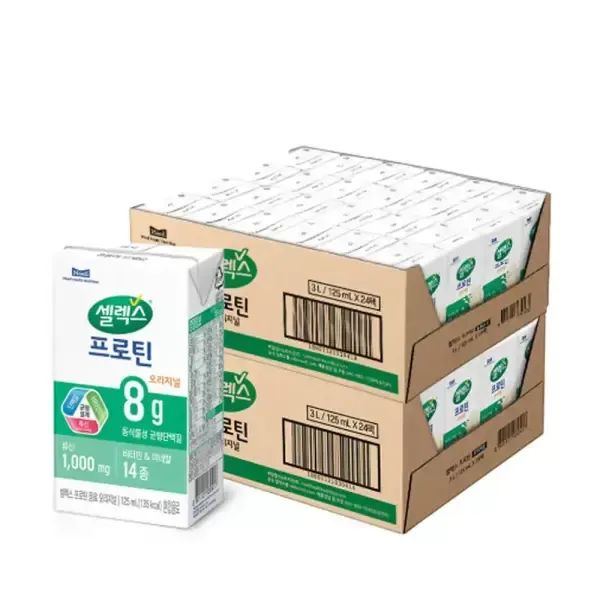 상품 이미지: 셀렉스 마시는 프로틴 음료, 오리지널 팩, 125ml, 48개