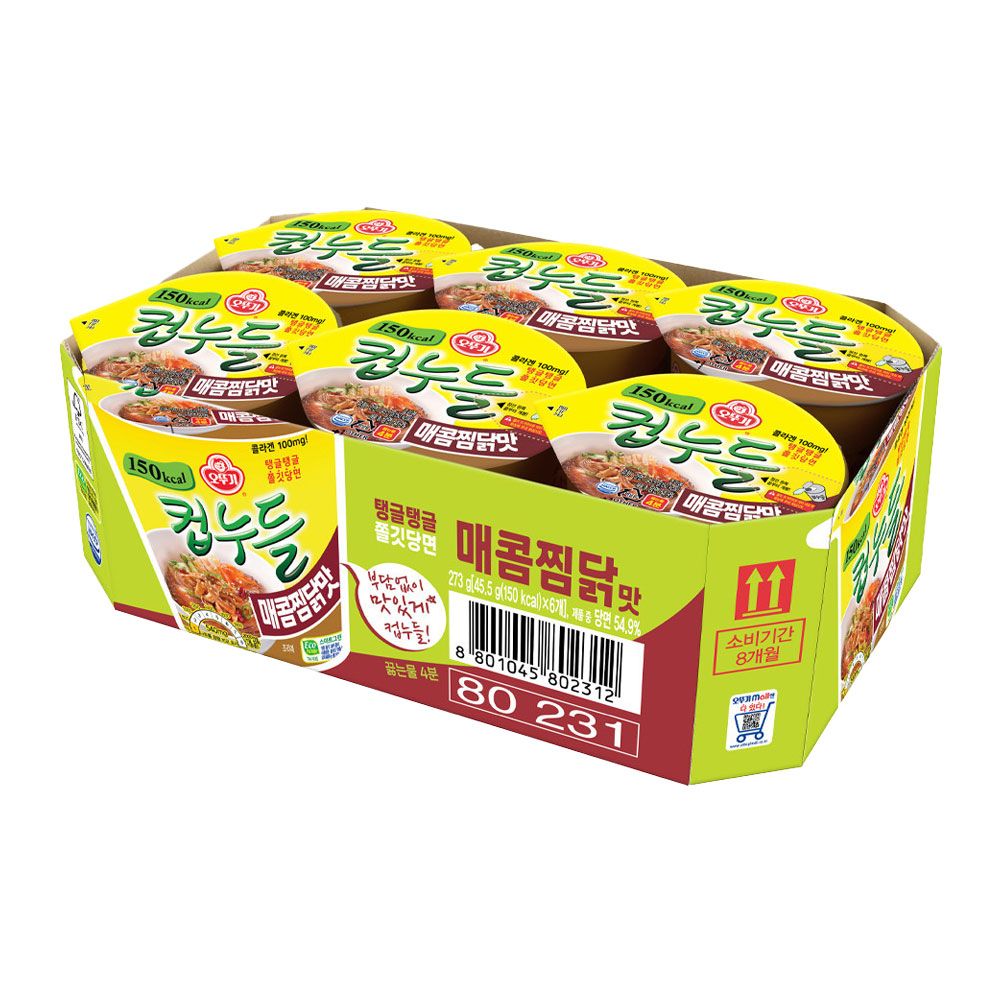 상품 이미지: 오뚜기 컵누들 매콤찜닭맛 45.5g, 6개