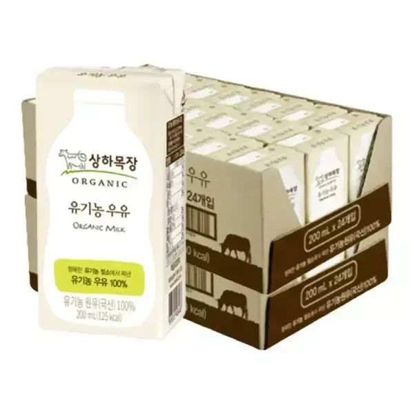 상품 이미지: 상하목장 유기농 우유 200ml, 48개