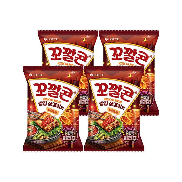 상품 이미지: 롯데웰푸드 꼬깔콘 쌈장삼겹살맛 134g, 4개