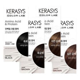 상품 이미지: 케라시스 단백질 크림 염모제 4종 120g 3개 / 블랙 다크브라운 초코브라운 내추럴브라운