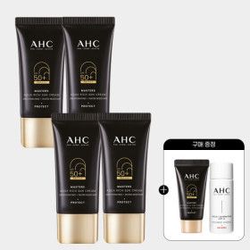 상품 이미지: AHC 마스터즈 아쿠아리치 선크림 듀오세트 2개 +(증정)마스터즈 선크림 10ml+에센스 20ml