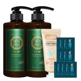 상품 이미지: 댕기머리 오리지널 명품 샴푸 500ml 2개+샴푸10매(+핸드크림증정) / 전통 오리지널