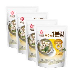 상품 이미지: CJ 백설 육수에는 1분링 닭과 야채 80G 4개