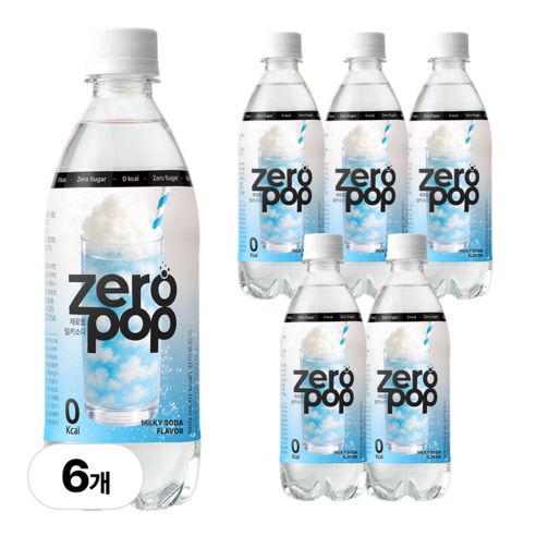 상품 이미지: 잇더핏 제로팝 밀키소다맛 애사비소다 제로 탄산음료, 6개, 500ml