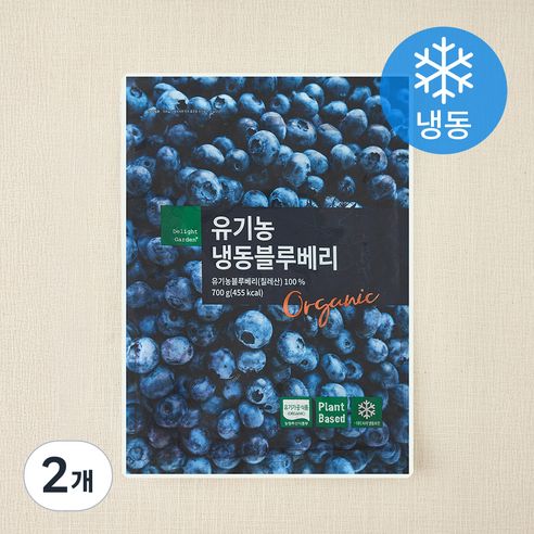 상품 이미지: 딜라잇가든 칠레산 유기가공식품 인증 블루베리 (냉동), 2개, 700g