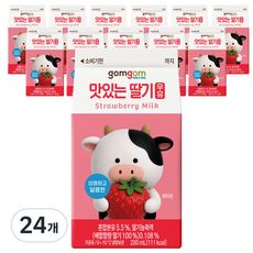 상품 이미지: 곰곰 맛있는 딸기우유, 24개, 200ml