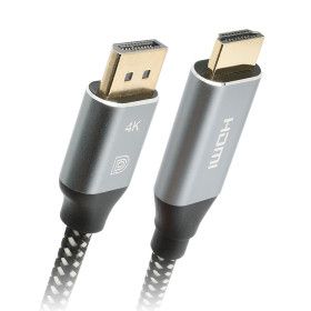 상품 이미지: 4K 1.2v DP to HDMI 2.0v 케이블 2M 60Hz 디스플레이포트 VESA 모니터선 멀티 영상 듀얼 트리플 쿼드연결