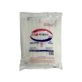 상품 이미지: 한올 국산 케이블타이 백색 270mm 1봉 500EA