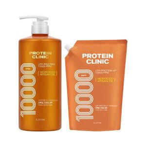 상품 이미지: 엘라스틴 프로틴클리닉 고영양 샴푸 용기 1000ml +리필 900ml