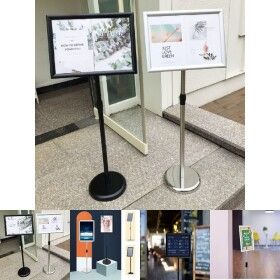 상품 이미지: (블랙)(A3)메뉴판 거치대/안내판/입간판/포스터/스탠드/아크릴/꽂이/카페/야외/광고/안내/행사/가격/표시