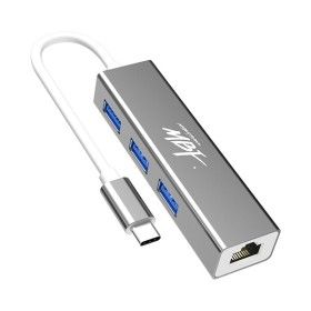 상품 이미지: MBF-UC4IN1 USB 3.1 C타입 to 3포트 허브 겸용 기가비트 유선 랜카드 (밀알)