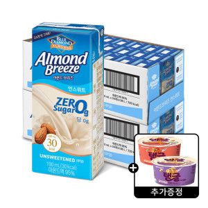 상품 이미지: 아몬드 브리즈 언스위트 190ml 48팩 +큰컵 탱글 갈릭쉬림프/바질토마토 프로틴파스타 각 1개